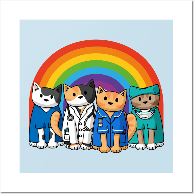 Rainbow Medics Wall Art by Doodlecats 